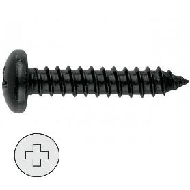 TORNILLO ROSCA CHAPA DIN 7891 NEGRO LARG.R/CHAPA 25MM Ø ROSCA CHAPA 4.8MM