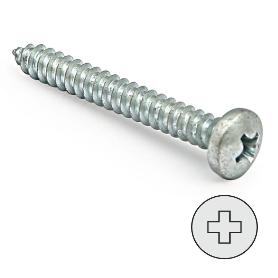TORNILLO ROSCA METAL DIN 7981 ZINCADO LARG.R/CHAPA 22MM Ø ROSCA CHAPA 4.8MM (CAJA 250)