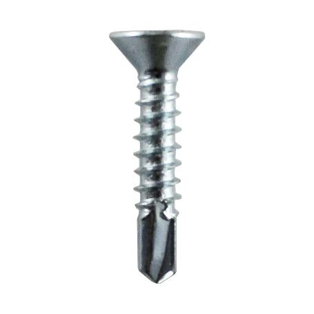TORNILLO BROCA ROSCA CHAPA CABEZA PLANA DIN 7504-P ZINCADO LARG.R/CHAPA 19MM Ø ROSCA CHAPA 4.8MM (CAJA 200)