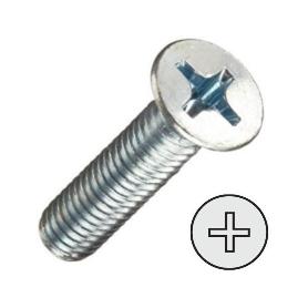 TORNILLO ROSCA METAL CABEZA PLANA DIN 965 ZINCADO METRICA M-6 LARGO 35MM