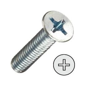 TORNILLO ROSCA METAL CABEZA PLANA DIN 965 ZINCADO METRICA M-8 LARGO 60MM