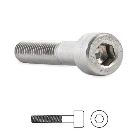 TORNILLO ROSCA METAL ALLEN DIN 912 ACERO INOXIDABLE METRICA M-10 LARGO 25MM