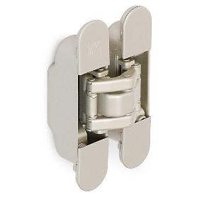 BISAGRA INVISIBLE PARA PUERTA. MODELO ATOMIKA SLIM K-8060 ACABADO NIQUEL SATINAD