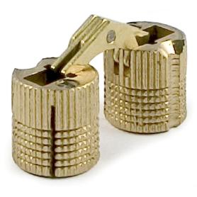 BISAGRA INVISIBLE REDONDA PARA MESA. MODELO DUOTON ACABADO LATONADO Ø DIÁMETRO 10 (CAJA 48)