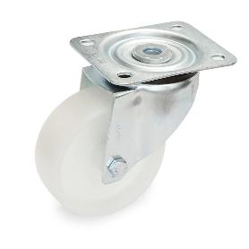 RUEDA GIRATORIA ARO DE NYLON. Ø100. CON/SIN FRENO. SIN ANTIHILO FRENO SIN FRENO