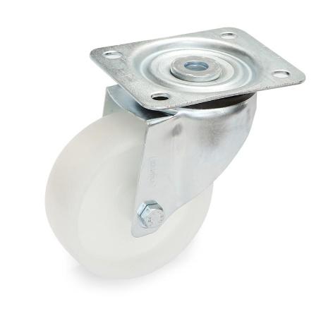 RUEDA GIRATORIA ARO DE NYLON. Ø100. CON/SIN FRENO. SIN ANTIHILO FRENO SIN FRENO