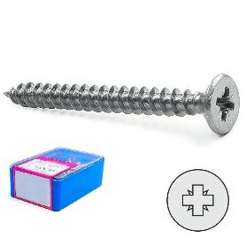 CAJA TORNILLO ROSCA MADERA CABEZA PLANA POZIDRIVE LARGO 20MM DIÁMETRO 5MM