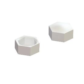 TAPON PLANO BLANCO TORNILLO HEXAGONAL M6