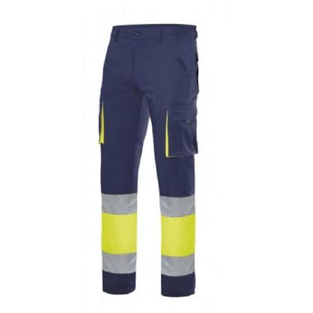 PANTALON ALTA VISIBILDAD  BICOLOR 100%ALGODON VARIOS COLORES TALLA S-XXL ALTA VISIBILID AMRILLO MARINO TALLA XXL