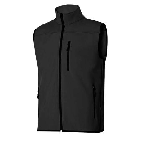 CHALECO SOFT SHELL ELASTICO VARIOS COLORES TALLA S-XXL COLOR ROPA COLOR NEGRO TALLA L