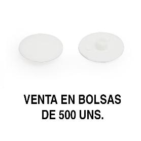 MODELO GOZO TAPA EXCÉNTRICA EMBELLECEDORA Ø17 FORMATO BOLSA 500 UNIDADES ACABADO BLANCO