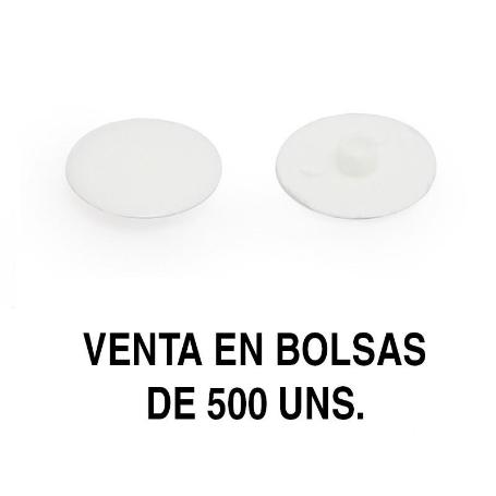 MODELO GOZO TAPA EXCÉNTRICA EMBELLECEDORA Ø17 FORMATO BOLSA 500 UNIDADES ACABADO BLANCO