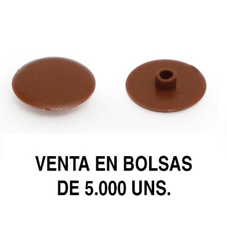 GOZO TAPA EXCÉNTRICA EMBELLECEDORA Ø17MM FORMATO BOLSA 5000 UNIDADES ACABADO MARRÓN (CAJA 10)