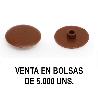 GOZO TAPA EXCÉNTRICA EMBELLECEDORA Ø17MM FORMATO BOLSA 5000 UNIDADES ACABADO MARRÓN (CAJA 10)