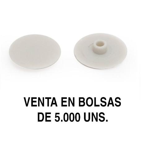 GOZO TAPA EXCÉNTRICA EMBELLECEDORA Ø17MM FORMATO BOLSA 5000 UNIDADES ACABADO GRIS (CAJA 10)