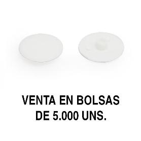 GOZO TAPA EXCÉNTRICA EMBELLECEDORA Ø17MM FORMATO BOLSA 5000 UNIDADES ACABADO BLANCO