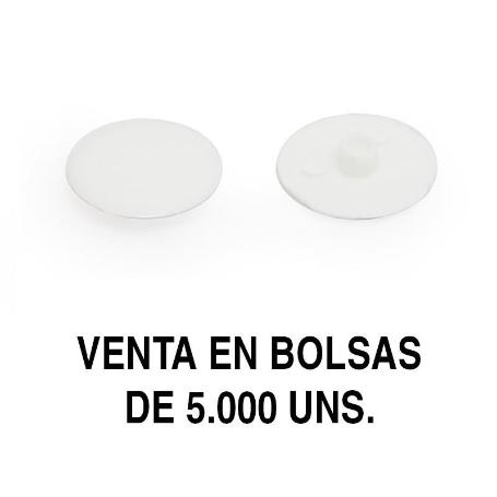 GOZO TAPA EXCÉNTRICA EMBELLECEDORA Ø17MM FORMATO BOLSA 5000 UNIDADES ACABADO BLANCO
