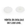 GOZO TAPA EXCÉNTRICA EMBELLECEDORA Ø17MM FORMATO BOLSA 5000 UNIDADES ACABADO BLANCO