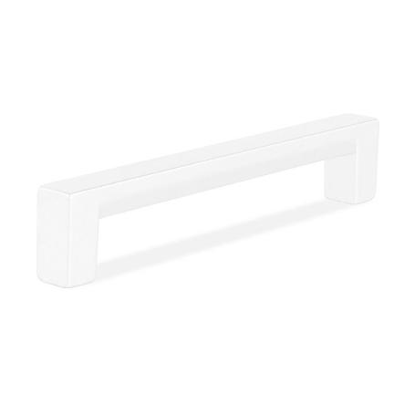 TIRADOR ZAMAK MODELO OLANO L104 C96 RAL9006 , BLANCO Y NEGRO MATE ACABADO BLANCO MATE