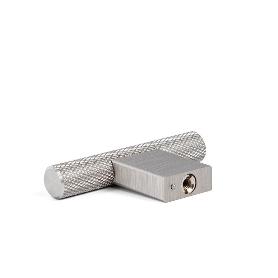 POMO CON FORMA DE T. MODELO GRAF MINI DE VIEFE. MATERIAL ALUMINIO ACABADO NEGRO CEPILLAD