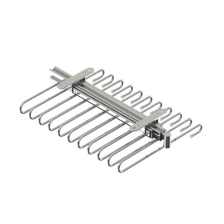 PANTALONERO 11 PERCHAS EXTRACCIÓN TOTAL ACABADO CROMO / GRAFITO ACABADO CROMO