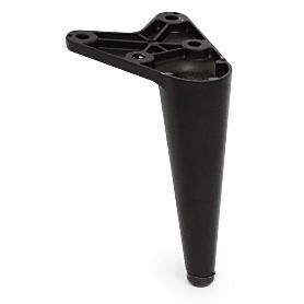 PATA METÁLICA ZAMAK KONIKA ACABADO NEGRO ALTURA (H) 100