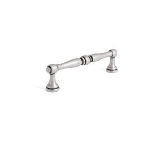 TIRADOR ZAMAK RIMO ACABADO PLATA VIEJA DIST. AGUJERO DIST. 96MM.