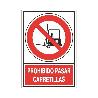 SEÑAL 537 PLASTICO 295X210PROH.P/CARRETIL PROHIBIDO PASAR CARRRETILLAS
