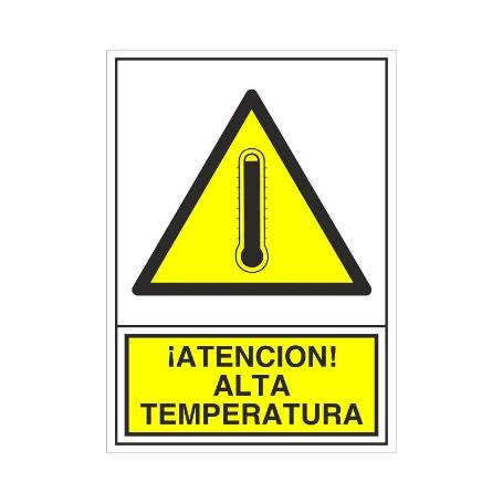 SEÑAL 376 PLAST.295X210ATENC.ALTA/TEMP ATENCION ALTA TEMPERATURA