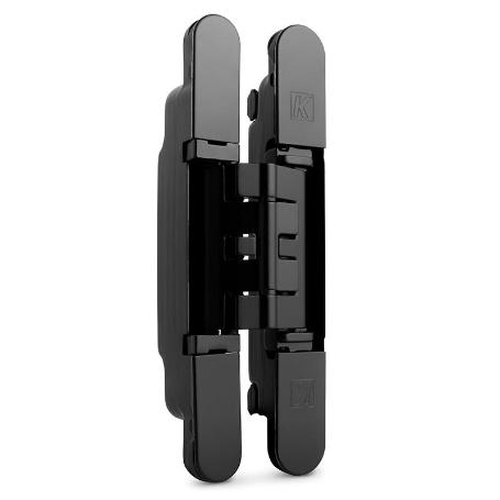 BISAGRA OCULTA K2460 PARA PUERTAS DE MADERA - ACABADOS NEGRO, ORO Y CROMO SATINADO ACABADO NEGRO
