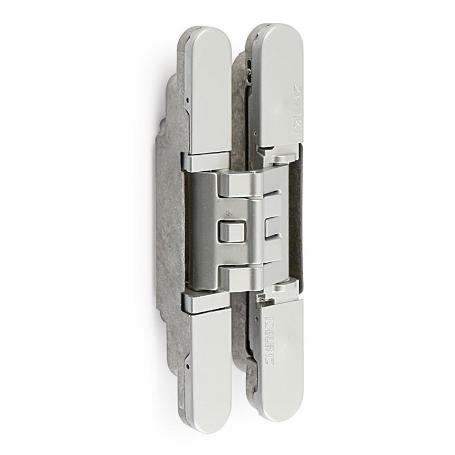 BISAGRA OCULTA K2460 PARA PUERTAS DE MADERA - ACABADOS NEGRO, ORO Y CROMO SATINADO ACABADO CROMO CEPILLAD