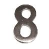 NÚMEROS PARA PUERTA DEL 1 AL 9. 10CM. ELEGIR NÚMERO Y ACABADO. NÚMERO OCHO ACABADO NÍQUEL MATE