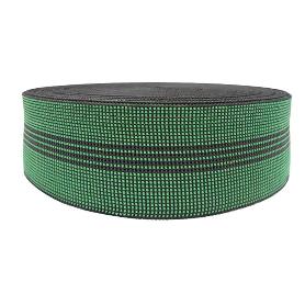 ROLLO 100 METROS DE CINCHA ELÁSTICA VERDE ELASTICIDAD 45% ANCHO CINCHA 80