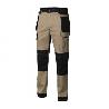 PANTALON BICOLOR CANVAS STRETCH CON BOLSILLOS FLOTANTES VARIOS COLORES TALLA S-XXL ROPA BICOLOR BEIGE NEGRO TALLA M