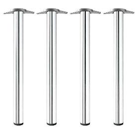 JUEGO DE 4 PATAS MODELO NEIVA PARA MESA 60Ø H710 ACABADO CROMO