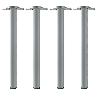 JUEGO DE 4 PATAS MODELO NEIVA PARA MESA 60Ø H710 ACABADO GRIS METAL
