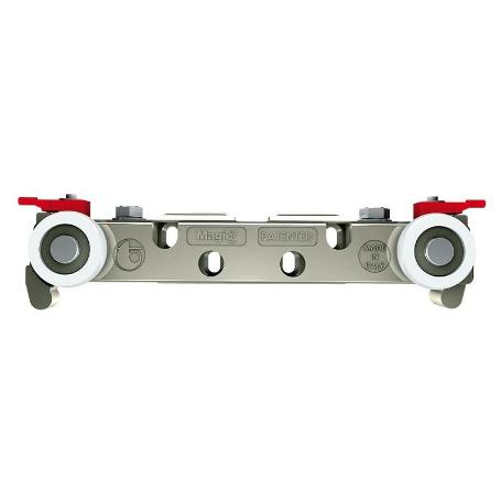 KIT MAGIC2 VETRO CON SISTEMA DE DESLIZAMIENTO INVISIBLE PARA PUERTAS DE PASO EN CRISTAL LARGO 1800 ESPESOR VIDRIO 8