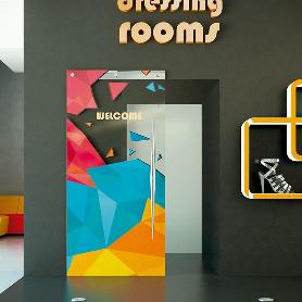 KIT MAGIC2 VETRO CON SISTEMA DE DESLIZAMIENTO INVISIBLE PARA PUERTAS DE PASO EN CRISTAL LARGO 1100 ESPESOR VIDRIO 8