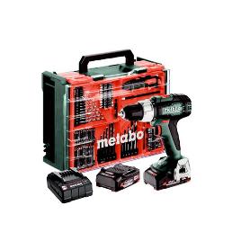 TALADRO PERCUSION METABO SB 18 L 2X2AH 18V CON ESCOBILLAS + 78 ACCESORIOS