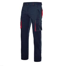 PANTALÓN BICOLOR STRETCH NEGRO-ROJO TALLAJE TALLA 44