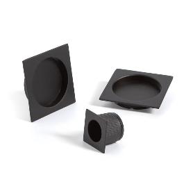 KIT TIRADORES CUADRADAS PTA.CORRED. NEGRO MADERA NEGRO MATE