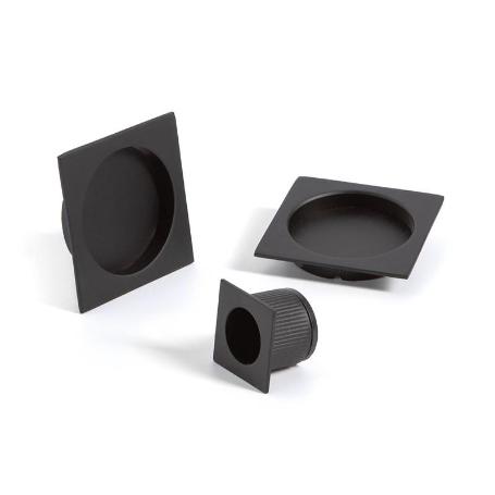 KIT TIRADORES CUADRADAS PTA.CORRED. NEGRO MADERA NEGRO MATE