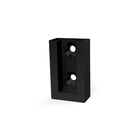 SOPORTE TUBO LATERAL ECO 30-12 DISPONIBLE EN ACABADOS PLATA MATE, MOCCA, BLANCO, NEGRO Y GRAFITO ACABADO NEGRO