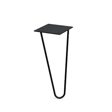 PATA METÁLICA MODELO VARNIA ACABADO NEGRO MATE ALTURA H330