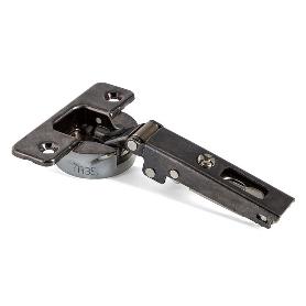 BISAGRA SILENTIA+ 110º Ø35 ACABADO TITANIO. CON CIERRE AMORTIGUADO CODO RECTO