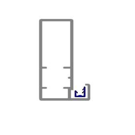 PERFIL ALUMINIO SIRIA 3,25M PLATA MATE PARA HACER VITRINAS. SIN JUNQUILLO. (CAJA 4)