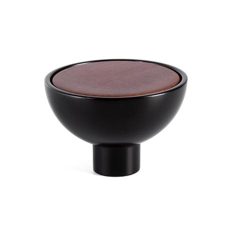 POMO ZAMAK/MADERA MODELO BOL Ø45 ACABADOS NEGRO, SAPELLY, HAYA, BLANCO ACABADO NEGRO-SAPELLY