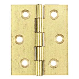 BISAGRA LATON PLANA SIN REMATE 40-35 ACABADO NOVA LATÓN MATE MEDIDAS NOVA 40X35