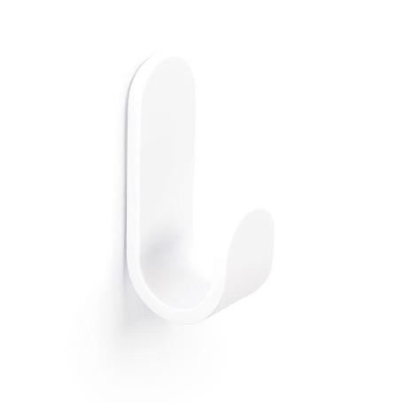 PERCHA TOK 25X65X30 BLANCO MATE  CON ADHESIVO 3M. RESISTENCIA 3KGS.