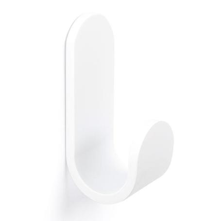 PERCHA TOK 40X100X47 BLANCO MATE  CON ADHESIVO 3M. RESISTENCIA 5KGS.